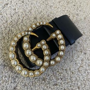 Gucci Pearl Double G belt